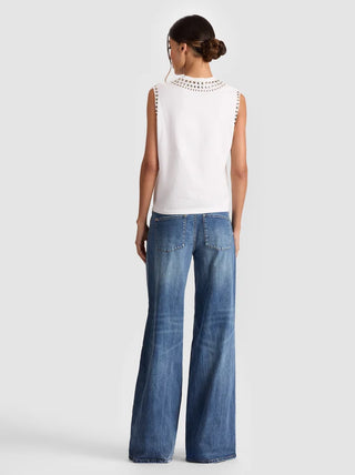 Alice Olivia Micha Sex Pistols Embellished Tank