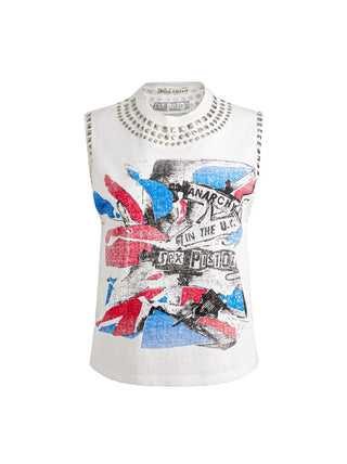 Alice Olivia Micha Sex Pistols Embellished Tank