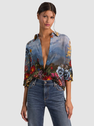 Alice + Olivia Willa Silk Blouse