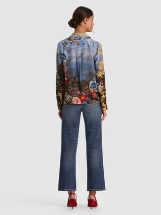 Alice + Olivia Willa Silk Blouse