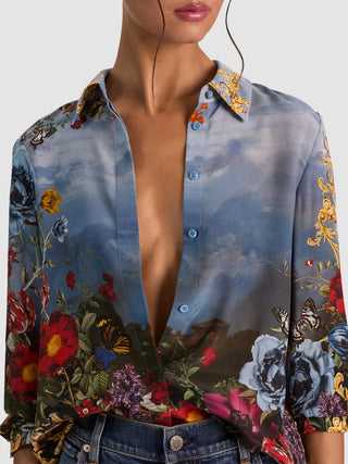 Alice + Olivia Willa Silk Blouse