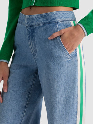 Alice + Olivia Xander Stripe Jeans