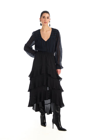 Allison Ella Textured Midi Skirt