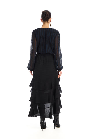 Allison Ella Textured Midi Skirt