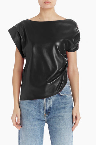 Amanda Uprichard Elroy Faux Leather Top - Premium clothing at Lonnys NY - Just $180! Shop Womens clothing now 