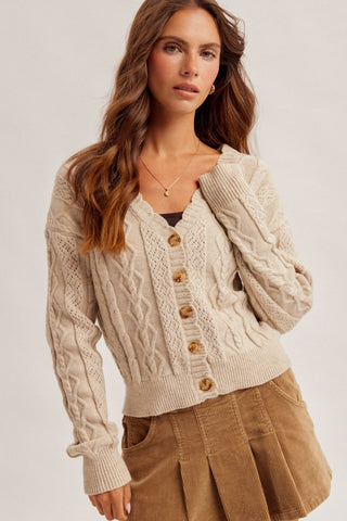 American Poet Cable Cardigan