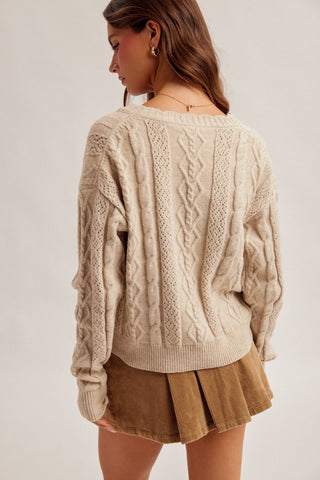American Poet Cable Cardigan