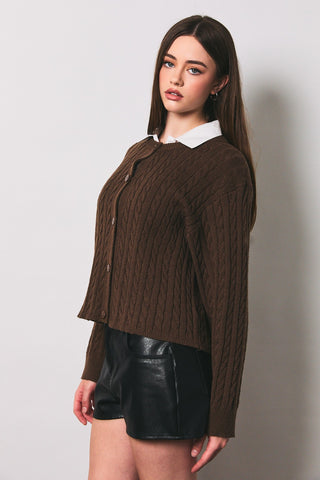 American Poet Boxy Sweater Cardigan