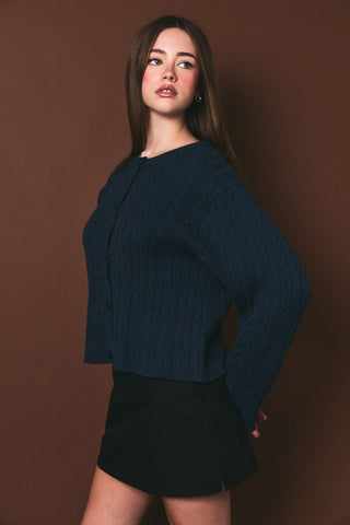 American Poet Boxy Sweater Cardigan