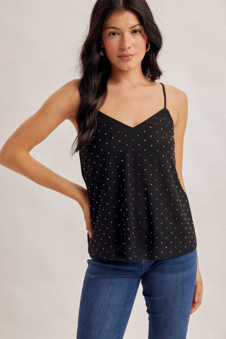 American Poet Studded Cami Top