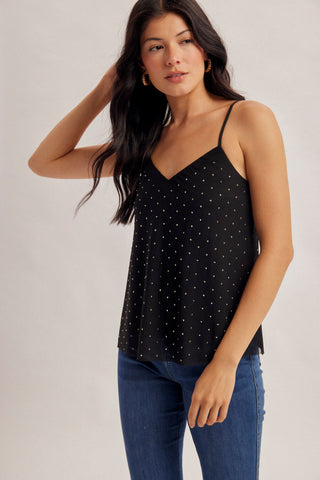 American Poet Studded Cami Top