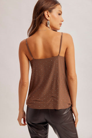 American Poet Studded Cami Top