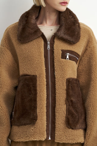 Astrid Cassidy Plush Bomber Jacket