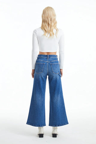 Bayeas Carpenter Wide Leg Flare Jeans - Premium clothing at Lonnys NY - Just $88! Shop Womens clothing now 