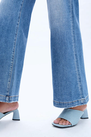 Bayeas Mid Rise Wide Leg Jeans - Premium clothing at Lonnys NY - Just $89! Shop Womens clothing now 