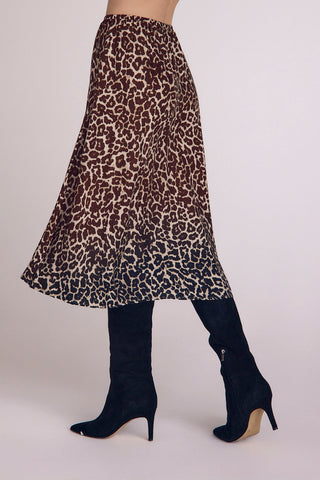 Bella Dahl Gathered Leopard Skirt