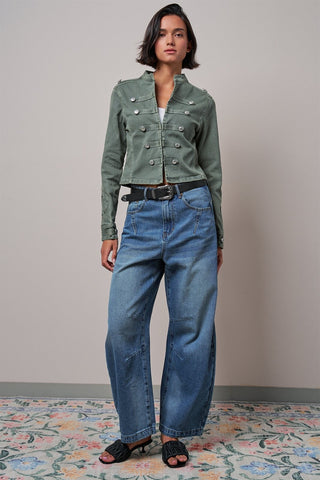 Better Days Military Double Button Stretch Jacket