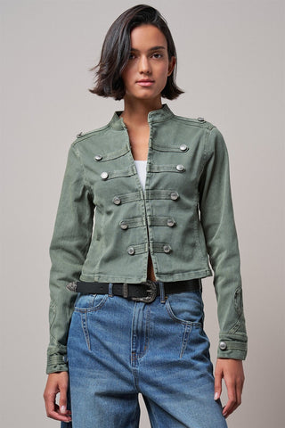 Better Days Military Double Button Stretch Jacket