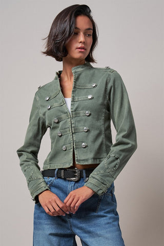 Better Days Military Double Button Stretch Jacket