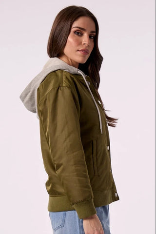 Blue Revival Bailey Bomber With Removable Hoodie Insert