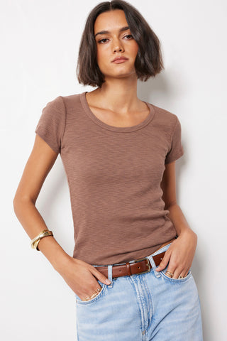 Bobi Short Sleeve Scoop Neck Tee