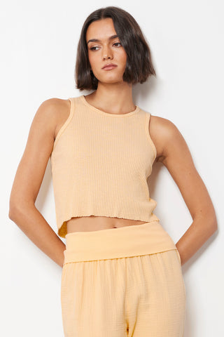 Cropped Rib Tank Top