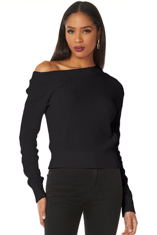 Bobi Asymmetrical Off Shoulder Sweater - Premium clothing at Lonnys NY - Just $80! Shop Womens clothing now 