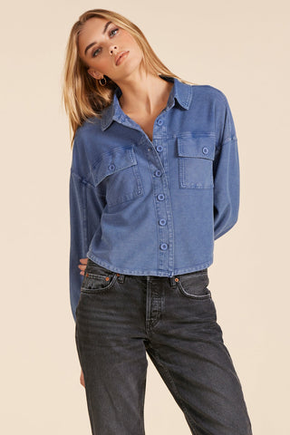 Bobi Button Front Short Shacket - Premium clothing at Lonnys NY - Just $130! Shop Womens clothing now 