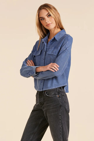 Bobi Button Front Short Shacket - Premium clothing at Lonnys NY - Just $130! Shop Womens clothing now 