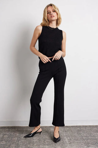 Bobi Seamed Cropped Flair Pants