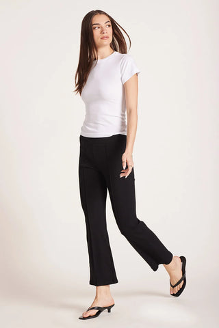 Bobi Seamed Cropped Flair Pants