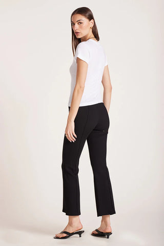 Bobi Seamed Cropped Flair Pants