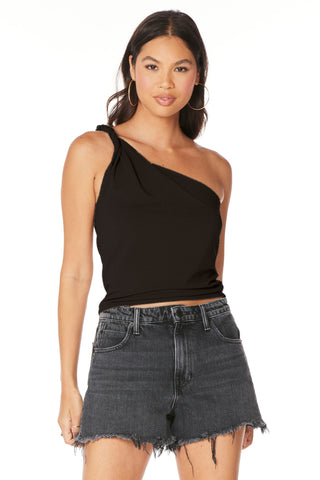Bobi One Shoulder Twisted Top - Premium Shirts & Tops at Lonnys NY - Just $45! Shop Womens clothing now 