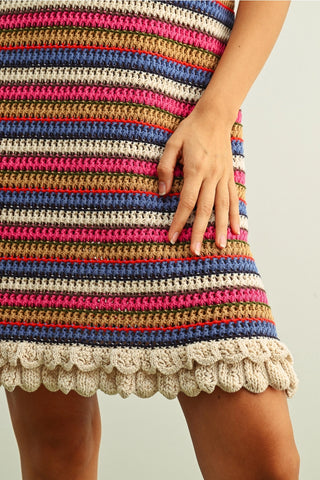 Born in March Striped Knit Dress