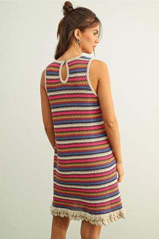 Born in March Striped Knit Dress