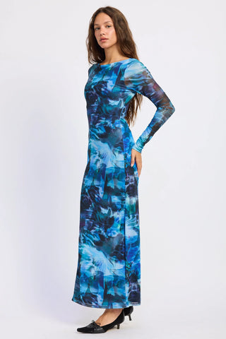 Born in March Mesh Maxi Dress