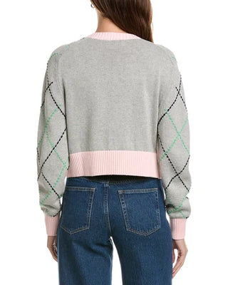 Brodie Contrast Diamond Stitch Cardigan