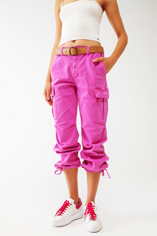 CARGO PANTS WITH TASSEL ENDS - Premium cargo pants from Q2 - Just $85! Shop now 