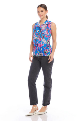 Fifteen Twenty Sleeveless Chloe Blouse - Premium Shirts & Tops from Fifteen Twenty - Just $165! Shop now 