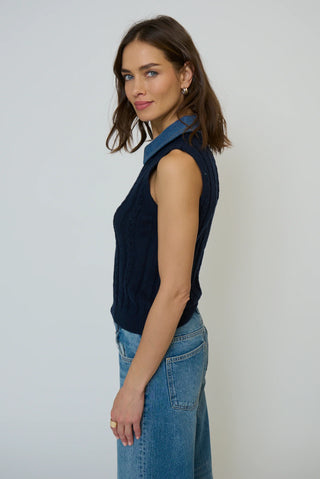 CPW Dash Denim Collared Shell Tank Top