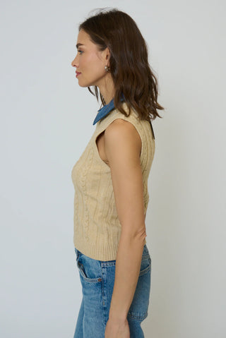 CPW Dash Denim Collared Shell Tank Top