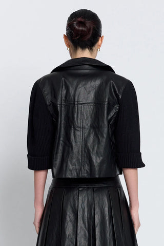 CPW Quinn Cropped Vegan X Sweater Jacket