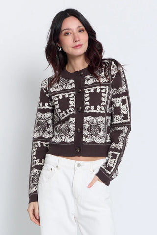 CPW Wren Bandana Printed Crew Cardigan