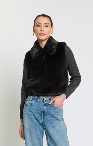 CPW Maia Cropped Fur Sweater