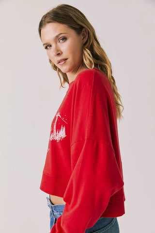 Chaser Apres Ski Cropped Sweatshirt