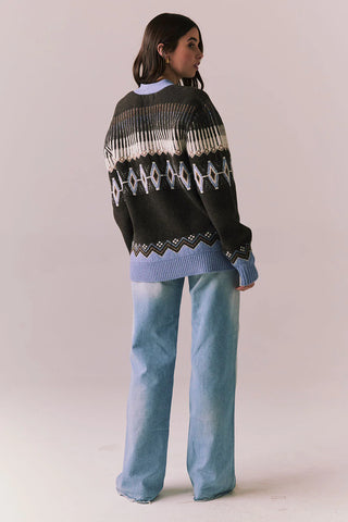 Chaser Autumn Fairisle Cardigan