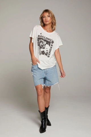 Chaser Rolling Stones Mick & Keith Band Tee - Premium Tee Shirt at Lonnys NY - Just $66! Shop Womens clothing now 