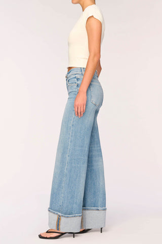 DL1961 Hepburn Wide Leg Cuffed Jeans - Premium Jeans at Lonnys NY - Just $229! Shop Womens clothing now 