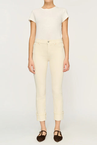 DL1961 Mara Mid Rise Straight Cuffed Jeans - Premium Jeans at Lonnys NY - Just $209! Shop Womens clothing now 