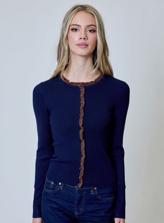 Design History Ribbed Cardigan